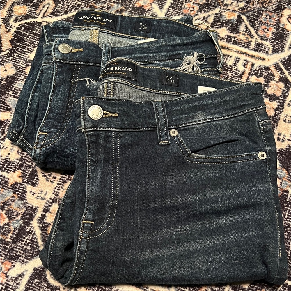 2-pair Bundle- Lucky Brand Women's Skinny Ankle Jeans